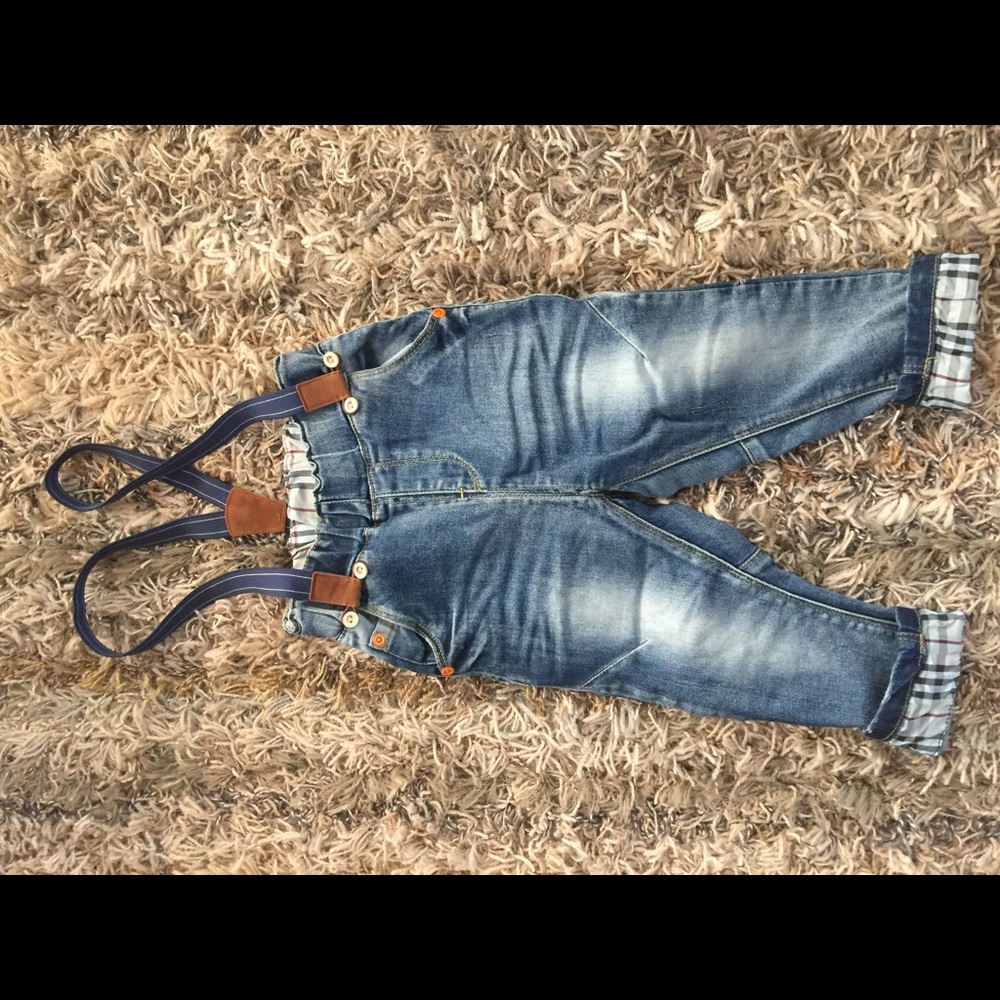 Toddler Boys jeans with suspenders size 2T